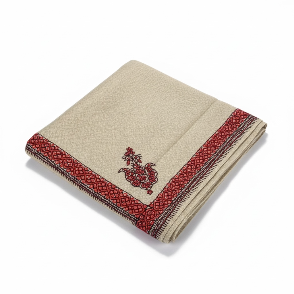 Pure Cashmere Scarf - Embroidered Nº4