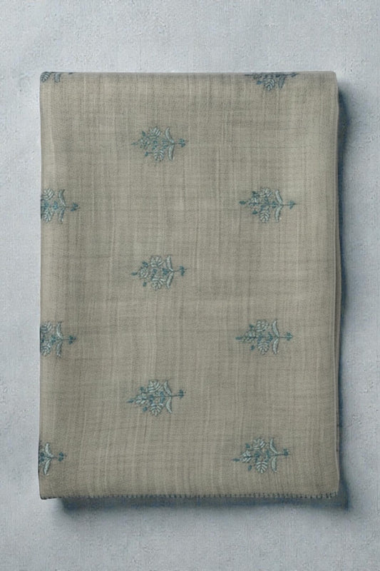 Pure Cashmere Scarf - Embroidered Nº1